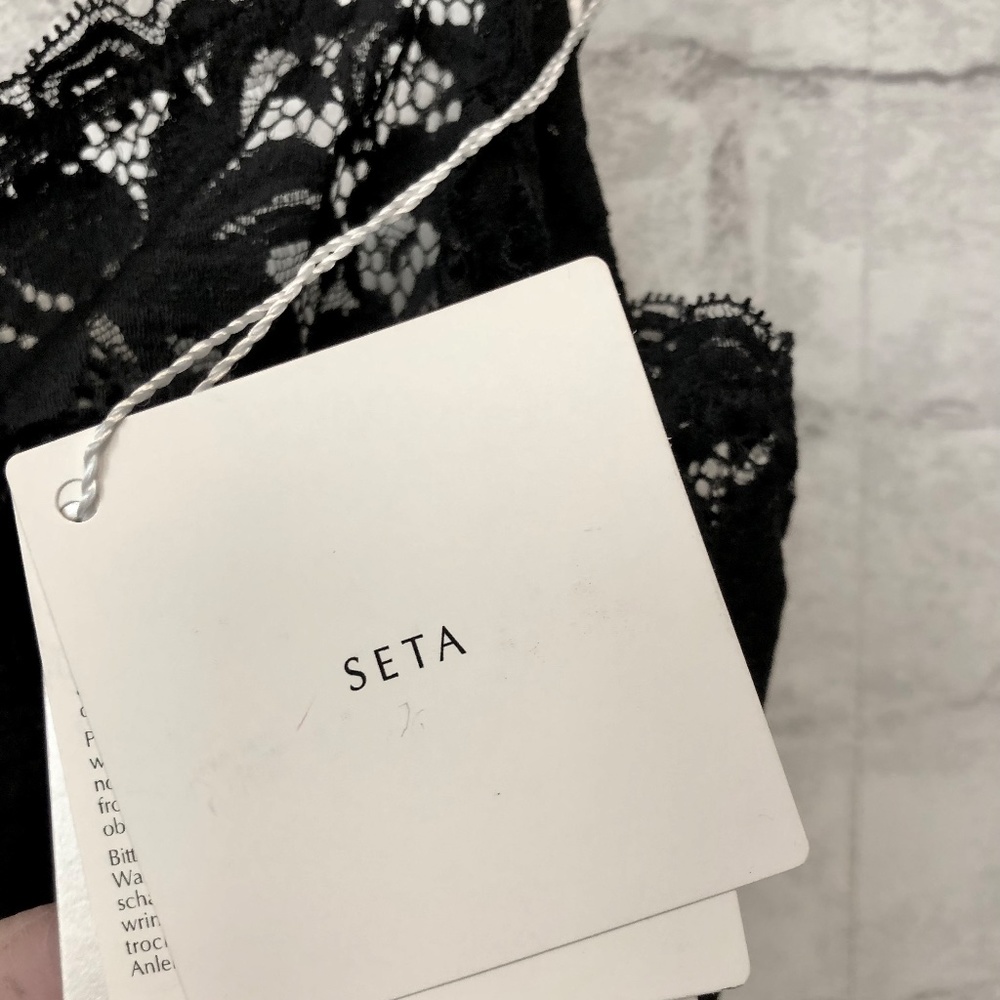 La Perla | SETA Vintage Plisse Brazilian Slip & Thong | Black | Size 3 or Med - Picture 3 of 4
